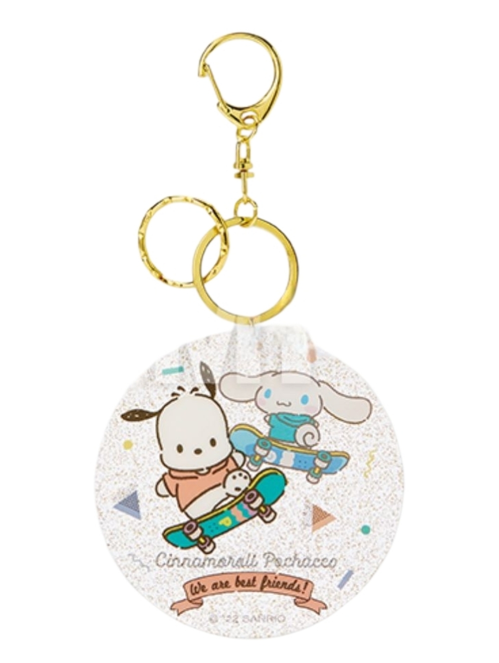 Sanrio Cinnamoroll Pochacco Round Acrylic Keychain